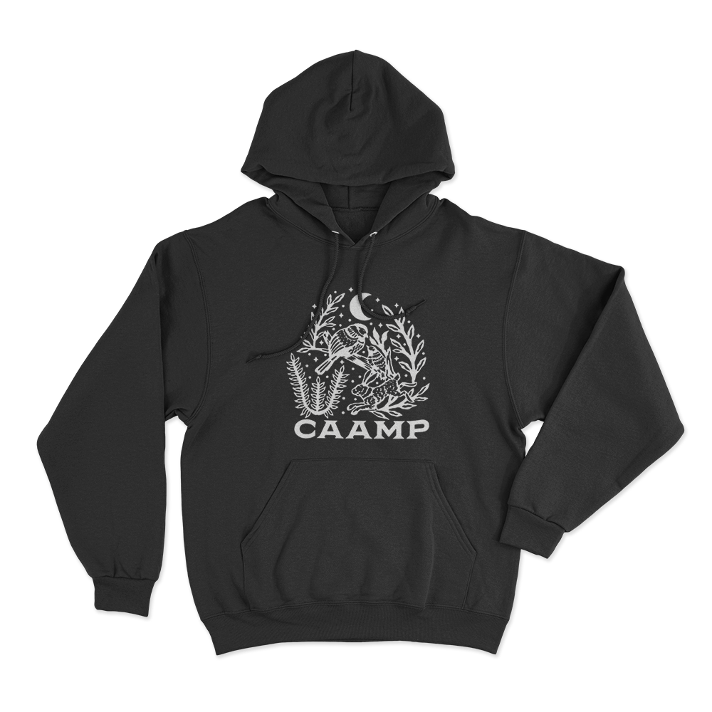 Caamp Bird Unisex Hoodie Black Caamp Bird Unisex Hoodie Black