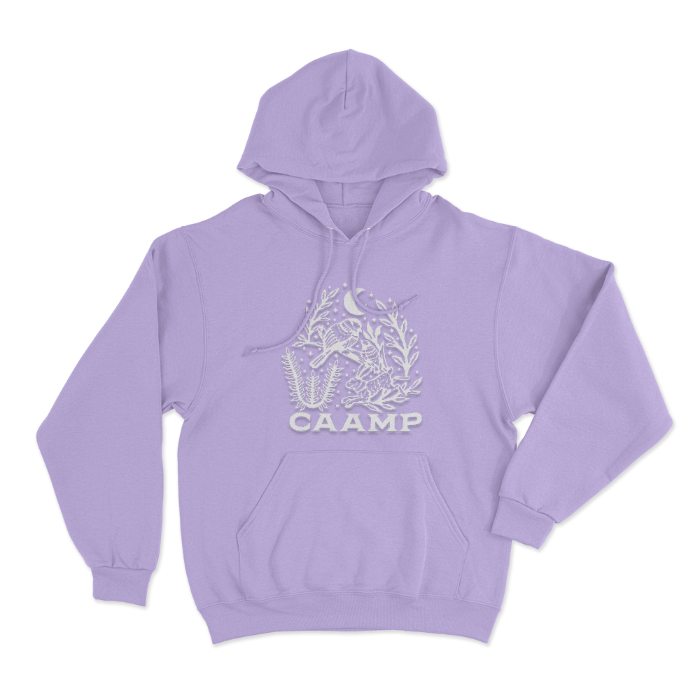 Caamp Bird Unisex Hoodie Purple Caamp Bird Unisex Hoodie Purple
