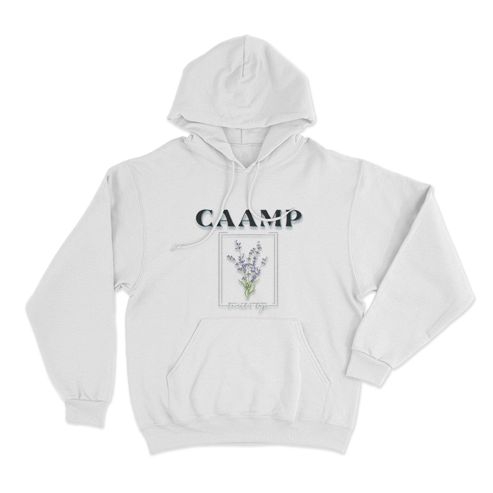 Caamp Lavender Unisex Hoodie White Caamp Lavender Unisex Hoodie White