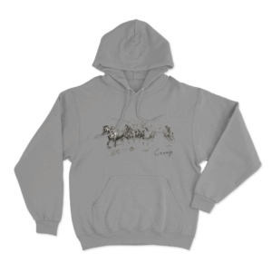 Horses Caamp Unisex Hoodie Grey