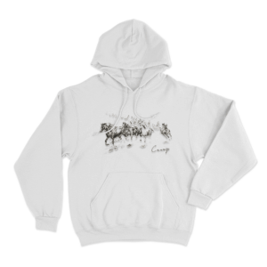 Horses Caamp Unisex Hoodie White
